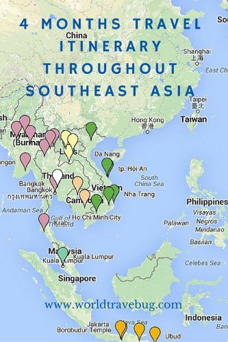 Southeast Asia 4 months Itinerary