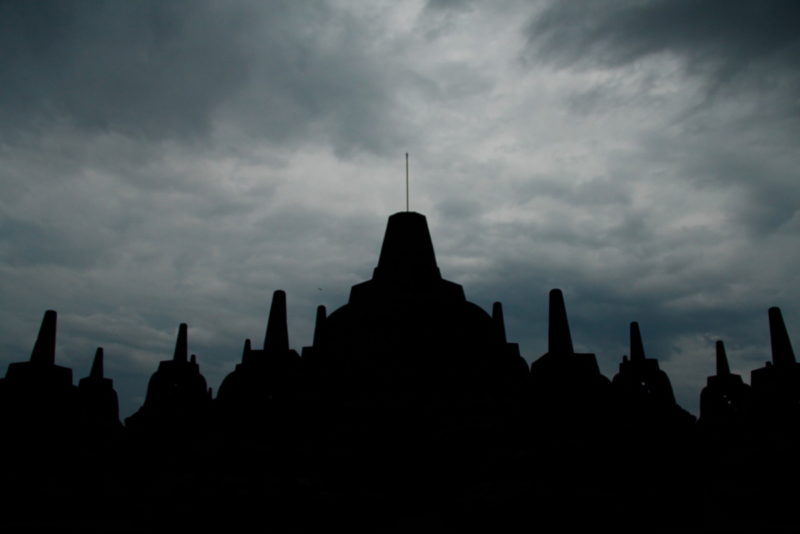 Stormy Sunset at Borobudur