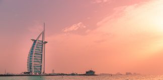 Dubai Burj Khalifa sunset